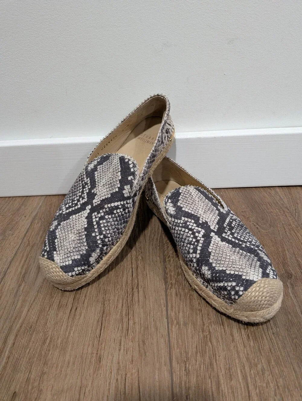 Stuart Weitzman Catalan Snake Print Espadrilles